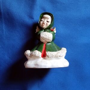 Vintage Christmas Ornamental Bell Angel Decor, Made in Japan